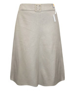 Ladies Women M&amp;S FLAX Linen Blend Pull A-Line Skirt Size 10 - £16.08 GBP