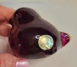 Reijmyre Swedish Art Glass Ruby Red Bird image 2