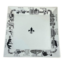 Louisville Kentucky Collection The Dish Square Plate Fleur De Lis USA 10... - $19.62