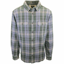 Quiksilver Men&#39;s Green Lilac L/S Flannel Shirt (S01) - £13.36 GBP