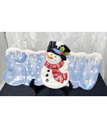 Fitz And Floyd Snack Therapy Decorative Platter Snowman Holiday Plate 6.... - £13.36 GBP