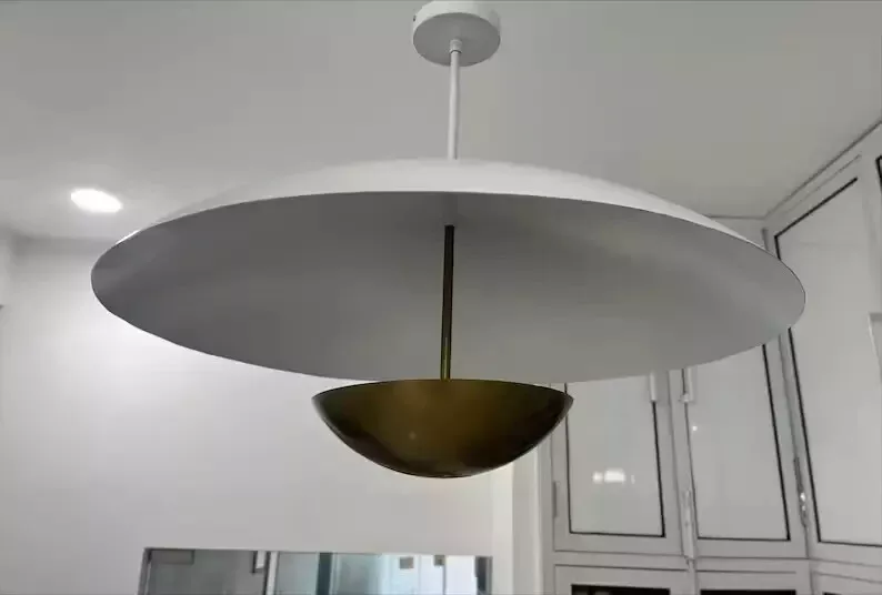 Stilnovo Design Dome Light Mid Century Disc Pendent Sputnik Chandelier F... - $349.00