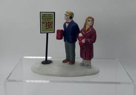 Vintage LEMAX Porcelain Figurine “3D Movie Goers” Village Collection 1998 - $17.63