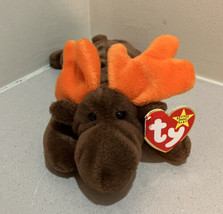 Chocolate the Moose Ty Beanie Babies 1993 With Hang &amp; Tush Tags - $4.90