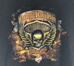 Harley Davidson North Carolina Charlotte Medium Graphic T Shirt Skull Wings 2007 - £18.39 GBP