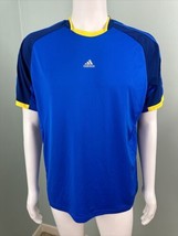 Men&#39;s Adidas Climacool Blue Soccer Football Jersey Size Large - $19.79