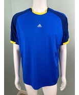 Men&#39;s Adidas Climacool Blue Soccer Football Jersey Size Large - £15.85 GBP