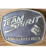 Vintage Team Spirit Land O Lakes Feed Belt Buckle Solid Brass Jadco Farm... - $16.14