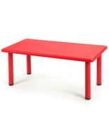 Kids Plastic Rectangular Learn and Play Table-Red - Color: Red - $133.45