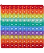 100 Pop It Fidget Toy Rainbow Hundreds Chart for Kids -Counting Toys - £24.84 GBP