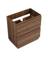 Modern 30&quot; Bathroom Vanity: Double Drawer, Brown - $456.80 CAD