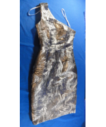 CALVIN KLEIN SILVER SHINY PARTY EVENING PROM WEDDING LAS VEGAS STYLE DRE... - $46.43