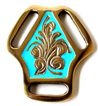 Horse Tack Brass Bridle Breast Collar Martingale Center Plate Ring 58Center - $11.99