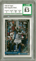 Shaquille O&#39;Neal 1992-93 Topps Rookie Card (RC) #362- CSG Graded 8.5 NM-MT+ (Orl - £43.92 GBP