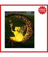 Warm Gold Solar Fairy Moon Figurine Light – Perfect Gift for Moms &amp; Gran... - $43.55