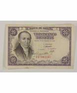 1946 Spain 25 Pesetas Note // Very Fine+ (VF+) // Pick#130a.1 - $67.59 CAD