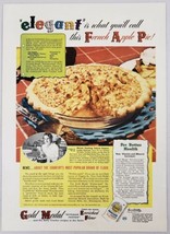 1941 Print Ad Gold Medal Flour Freshly Baked French Apple Pie  - £9.18 GBP