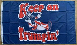 Keep On Trumpin' Blue 2020 President Trump USA Campaign 3X5 Flag Rough Tex® 100D - $17.76