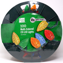 Home Accents Holiday 1002 308 195 100CT MULTI-COLORED C9 Led 65&#39; - New - £31.20 GBP