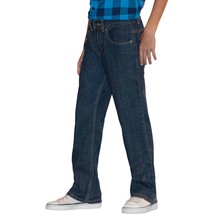 Faded Glory Boys Relaxed Jeans Dark Stone Size 5 Adjustable Waist NEW - $11.60