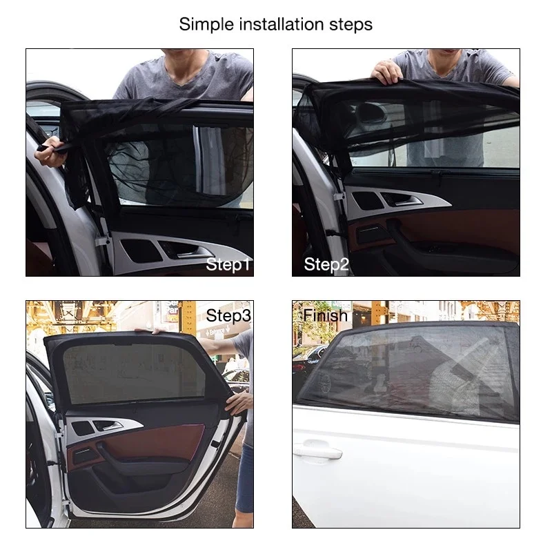 2pcs Car Styling Accessories Sun Shade Auto UV Protect Curtain Side Window - £15.45 GBP