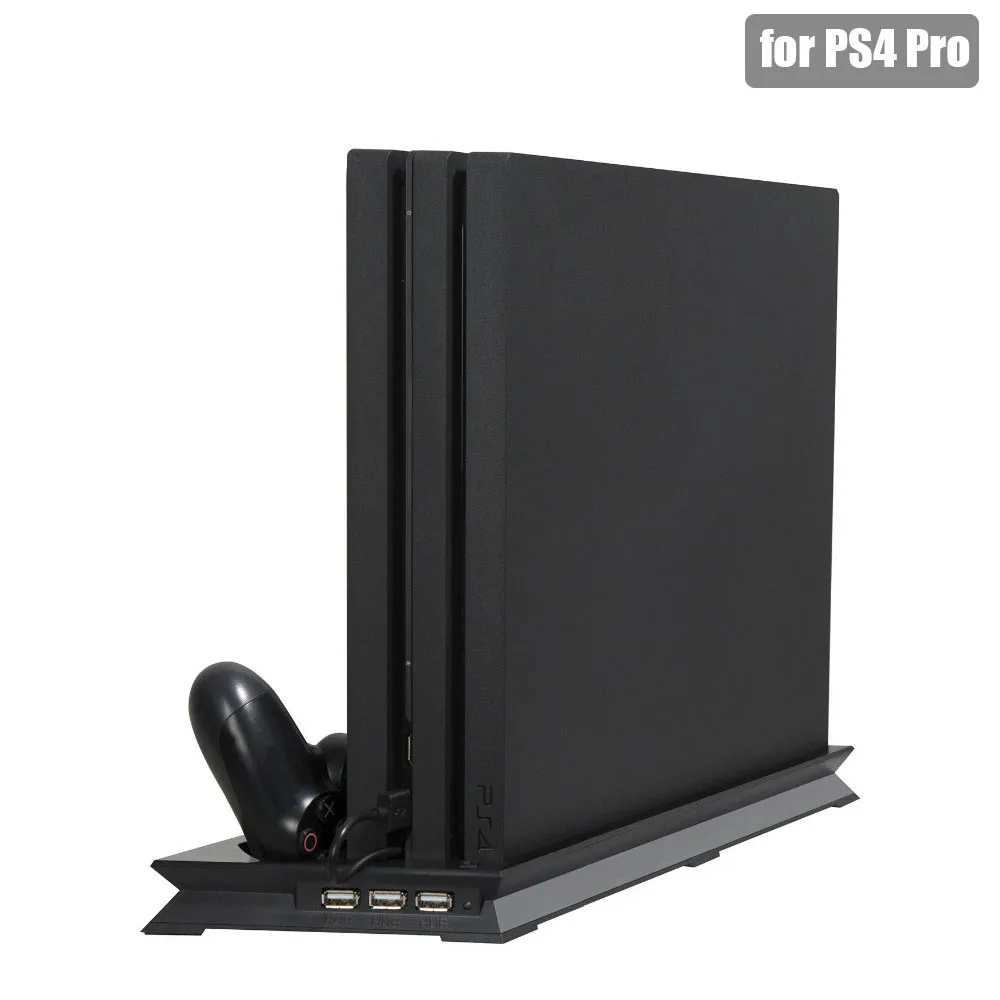 PS4 PRO PS 4 Pro Heat Sink Cooling Fan Vertical Charger Stand Dual Controller - £20.70 GBP