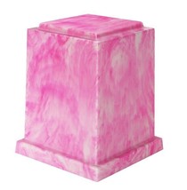 Large 225 Cubic Inch Windsor Elite Pink Cultured Marble Cremation Urn For Ashes - £188.71 GBP