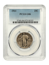 1921 25C PCGS G6 - £182.64 GBP