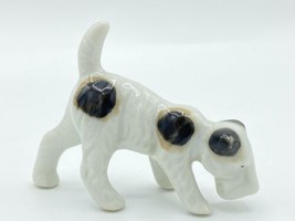 VINTAGE Bone China Fox Terrier Figurine Japan 2.75&quot; - £11.43 GBP