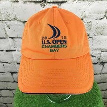 2015 US Open Chambers Bay Mens One Sz Hat Orange Strapback Baseball Cap - $9.89