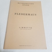 Fledermaus Metropolitan Opera Libretto 1950 Boosey and Hawkes - £8.77 GBP