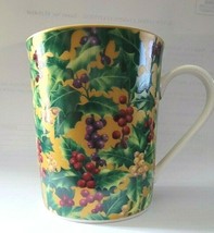 Department 56 Coffee Teacup Cup HEIRLOOM Holly Leaves and Berries Christmas - £7.82 GBP