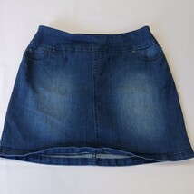 S.C. & Co. Denim Skort Women's Medium Cotton Blend Pull-On Stretch Mini Skirt image 11