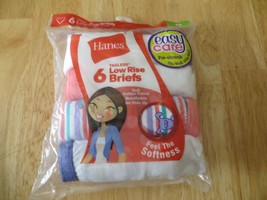 Hanes 6 Pack Girls Tagless Low-Rise Briefs, Size 6 - $5.99