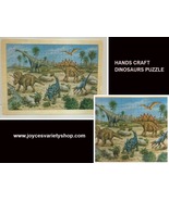 Hands Craft Wood Frame Dinosaurs Jigsaw Puzzle 80 Piece 9&quot; x 12&quot; Ages 5+ - $8.99