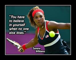 Inspirational Serena Williams Tennis Motivation Poster Print Quote Wall Art Gift - £18.16 GBP+
