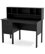 48 Inch Computer Desk with Drawers Power Outlets-Black - Color: Black - $4,375.01 MXN