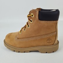  Timberland 6 IN Classic Waterproof Toddler Boots 010860 713 Weat Nubuck Sz 9 - £52.11 GBP