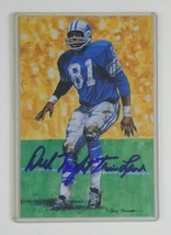 Dick Night Train Lane Signed 4x6 Goal Line Art Card GLAC Detroit Lions HOF - $24.74