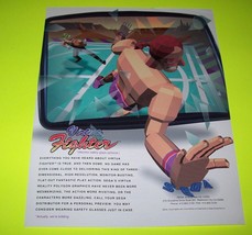 Virtua Fighter Arcade FLYER Original 1993 NOS Video Game Vintage Retro Promo - $23.40