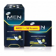 Tena MEN Level 2 Incontinence pads urine leakage discreet protection 20+10 FREE - £15.34 GBP