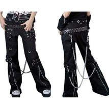 Women’s Gothic Bondage Pant Rock Hard Trouser Steampunk Heavy Weight Pant EMO - £79.92 GBP