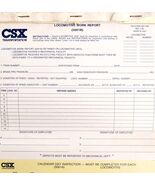 CSX Transportation Locomotive Work Report Forms 5001B Railroad Documents... - $553.22 MXN