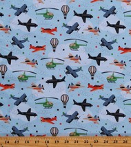 Cotton Airplanes Toys Boys Transportation Fabric Print by the Yard D680.63 - £9.40 GBP