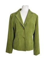 Vintage Casual Corner Womens Size 8 Blazer Jacket Green Corduroy Lined - $24.75