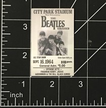 The Beatles - Vinyl Sticker 1964 City Park Stadium Concert Ticket Rock Band - $3.95