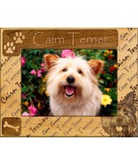 Cairn Terrier Laser Engraved Wood Picture Frame (5 x 7) - $31.57