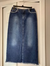 Hydraulic Womens Juniors Sz 5 6 Long Denim Skirt Modest  - £23.64 GBP