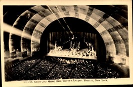 RPPC New York City Radio City Music Hall Rockefeller Center-1945 Postcard bk51 - £3.11 GBP