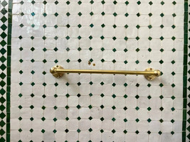 Unlacquered solid Brass Towel Rail , Handmade Towel Bar , brass towel holder , b - £84.19 GBP+